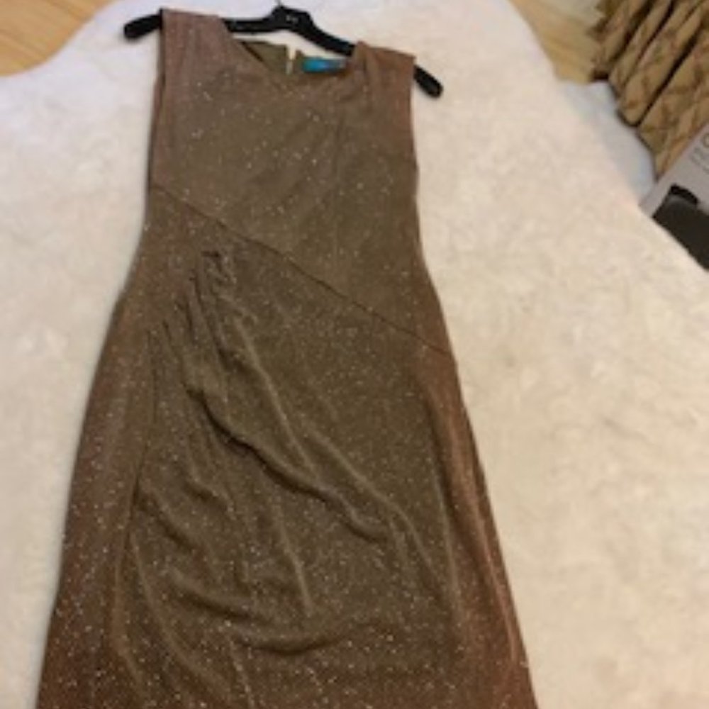 Alice and Olivia Bronze dress with silver shimmer